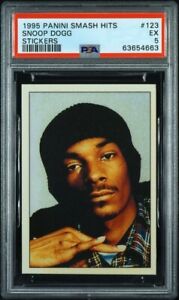 1995 Panini Smash Hits Snoop Dogg #123 PSA 5 Rare Sticker