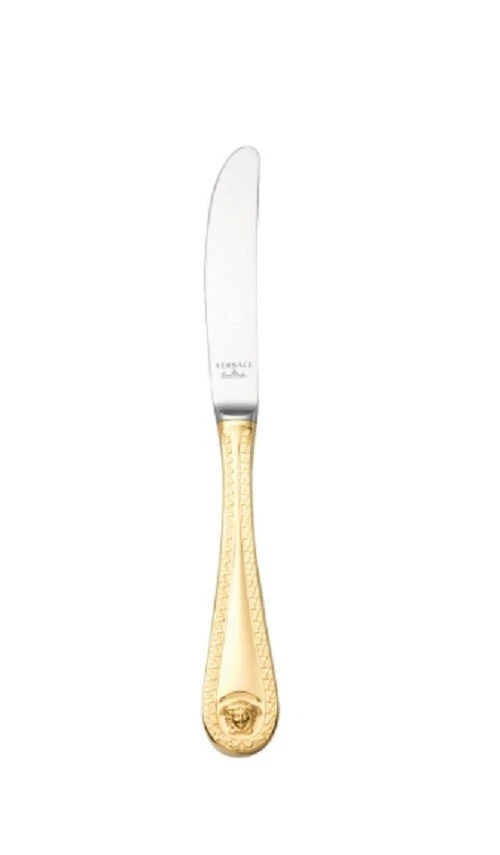Cuchillo de mesa Rosenthal Versace Medusa chapado en oro - Cubiertos de diseño Foto 1 de 3