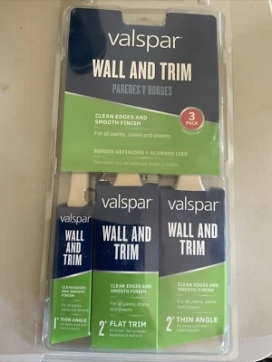 Valspar 漆刷 3 件套墙面和装饰 2 ̈ 平,1 ̈ 和 2 ̈ 角度 — 第 1/4 张图片