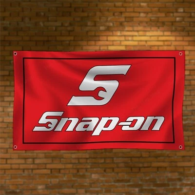 For Snap-on Banner Flag 3x5Ft Racing Car Tools Garage Man Cave Wall Decor Sign - image 1 of 4