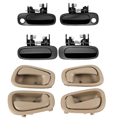 Manijas de puerta interiores exteriores delanteras/traseras izquierda derecha para Toyota Corolla 1998-2002  Foto 1 de 2