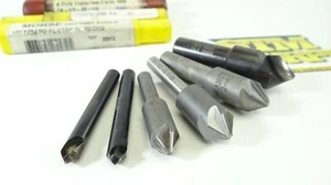 6 NEW & USED HSS SINGLE & 6 FL COUNTERSINKS 1/4" X 82° TO 5/8" X 82° SEVERANCE - Picture 1 of 7