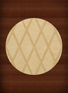 Yellow Transitional Hand Hooked Diamonds Criss-Cross Area Rug Geometric DV11 - Picture 1 of 12