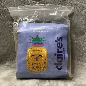 Claire’s Inflatable Pineapple Pool Lounger Float Beach Glitter 58”x 35.5” New - Picture 1 of 6