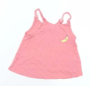 Marks and Spencer Girls Pink Cotton blend Camisole T-Shirt Size 6-7 Years - - Picture 1 of 12