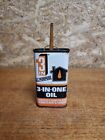 Vintage 3 In One Penetrating Easing Oil Can Tin Handy Squirt Oiler