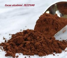 Cacao en poudre , 20 - 22% MG , alcalinisé , Bio , Pérou 21E / 1kg !
