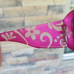 Womens Passion Sunglasses Barbiecore Flower Power Pink Smoked Hippie Bohemian BA - Picture 1 of 11