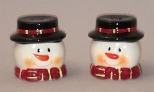 Christmas Snowman Salt & Pepper Set / 2-3/4" Tall / by CIB - Picture 1 of 5
