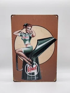 Blechschild Castrol 20x30cm Nostalgie Retro Reklame Vintage Garage Pin Up Deko - Bild 1 von 1