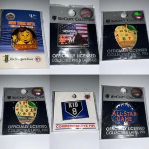 METS PICK A PIN: MR MET-CARTER KID 8-DEGROM-2013 ALL STAR-2017 DÍA CONMEMORATIVO ~ SGA - Imagen 1 de 7
