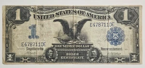 1899 $1 SILVER CERTIFICATE BLACK EAGLE ~ NICE COLLECTOR GRADE NOTE E4787110E - Picture 1 of 2