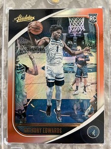 2020-21 Absolute Anthony Edwards Rookie RC Orange /75 #59 Timberwolves MINT
