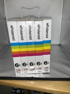 Paquete de 5 casetes de video Poloraid VHS T-120 sellados - Imagen 1 de 3