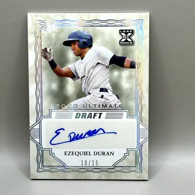 EZEQUIEL DURAN 2020 LEAF ULTIMATE DRAFT AUTOGRAPH ROOKIE AUTO RC BA-ED1 /15 - Image 1 of 3