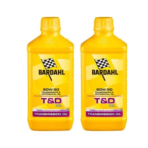 2 Litri Olio Trasmissioni Cambi Differenziali Bardahl T&D Ted 80W90 Moto e Auto - Foto 1 di 6
