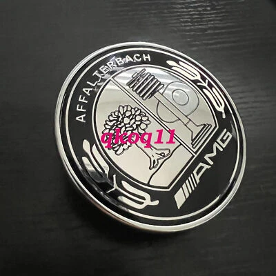 AMG Negro Cromo Capó Delantero Emblema Affalterbach Apple Insignia Mercedes Benz 57mm Foto 1 de 4