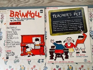Lotto di 2 spartiti per pianoforte vintage - Brimhall Easy Piano & Teacher's Pet - Foto 1 di 9
