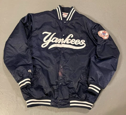 Majestic Mens New York Yankees Jackets sz 3XL Preowned Blu/White MLB Cover