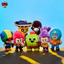 Plush Toys Brawl Game Plush Figure Doll Cactus Spike Shelly Leon Soft Stuffed Doll Children Kids Toy