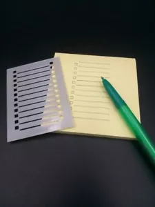 To Do List Shopping Stencil Guide Checklist Check List Box 3D Printed x 2 PCS - Picture 1 of 4