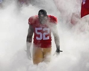 Patrick Willis Smoke Entrance San Francisco 49ers 8x10 NFL Football Photo - Picture 1 of 1