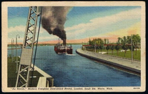 Postal carguero con destino hacia abajo Sault Ste Marie Michigan - Imagen 1 de 1