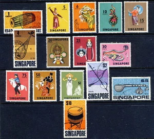 SINGAPUR 1968-73 El conjunto pictórico completo SG 101 a SG 115 MNH y VFU - Imagen 1 de 2