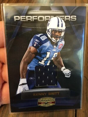 KENNY BRITT 2009 GRIDIRON GEAR PERFORMERS ROOKIE WORN JERSEY PATCH /250! RUTGERS - Image 1 of 2