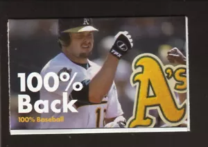 Oakland Athletics--Jason Giambi--2009 Pocket Schedule--KAHI - Picture 1 of 2