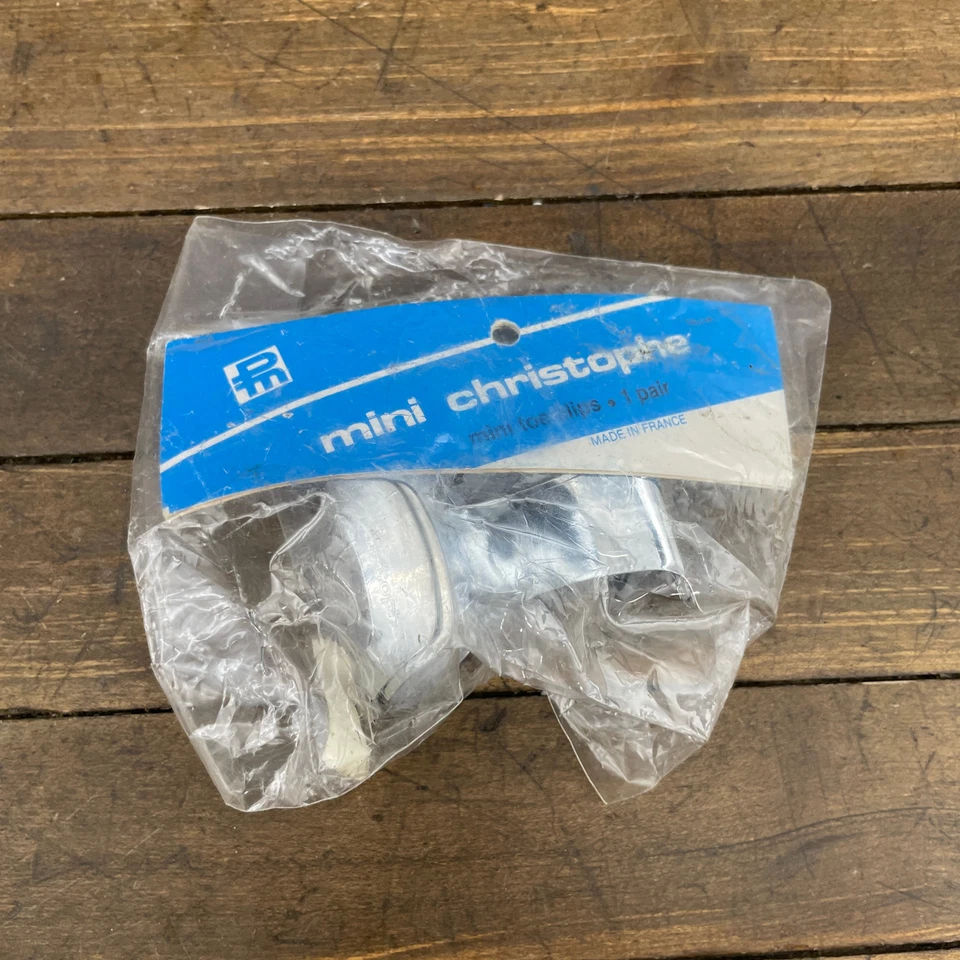 Mini clips de dedo del pie Christophe de colección NOS jaula de pedal Francia conjunto cromo eroica Foto 1 de 4