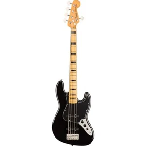 Squier Classic Vibe 70s 5-String Jazz Bass, Black, Maple Fingerboard - Picture 1 of 7