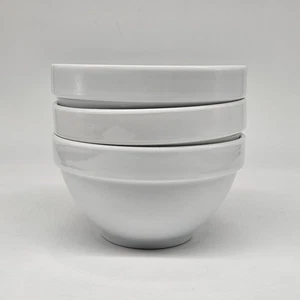 Williams Sonoma Essential White Heavy Soup Cereal Bowls 6" Lot of 3 - Picture 1 of 7