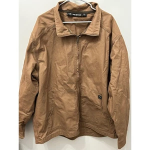 Canvas Work Jacket Full Zip Dri Duck Brown Coat Men’s 2XL - Picture 1 of 4