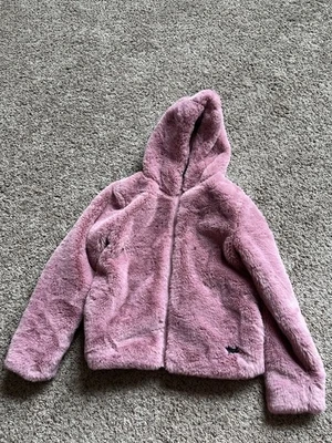 Under Armour Girls Youth Fuzzy Fleece Pink Hooded Jacket YLG - Image 1 of 4