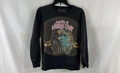 Balenciaga 女式黑色图案“怪异之旅”套衫毛衣 XS — 第 1/4 张图片