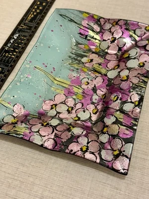 Bandeja de joyería pintada a mano / plato de baratija Foto 1 de 4