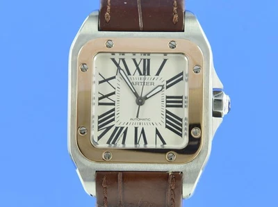 Cartier Santos 100 Stahl/Gold Automatik vom Uhrencenter Berlin 25243 - Bild 1 von 4