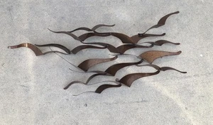 Aaron Jackson MCM Style Rustic Metal Flock Soaring Birds Wall Art - Bild 1 von 10