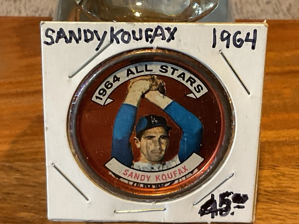 Monedas Topps 1964 #159 Sandy Koufax All-Star Dodgers Salón de la fama 5 - EX Foto 1 de 4