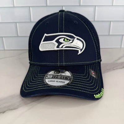 Boné masculino Seattle Seahawks ajustado G/XL futebol americano NFL stretch 39Thirty New Era - Imagem 1 de 4