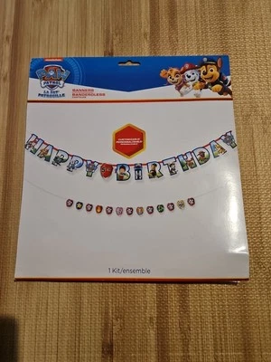 Decoración Patrulla Canina Letra Personalizable Banner Cachorro Fiesta de Cumpleaños 10 pies  Foto 1 de 2