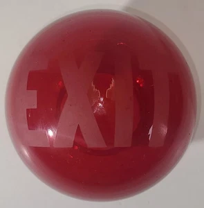 ANTIGUO GLOBO LETRERO DE LUZ REDONDO DE SALIDA ROJO BRILLANTE DE 1930 - Imagen 1 de 4