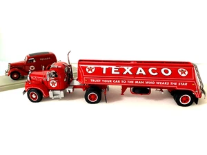 Franklin Mint Texaco B61 Mack Fuel tanker & 1936 Ford car scale 1:43 INV# 3547 - Picture 1 of 7