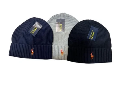Polo Ralph Lauren Ribbed Multicolour Unisex Classic Beanie Winter Hat