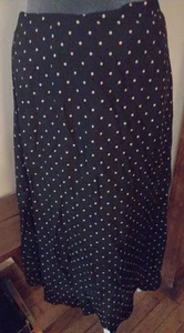 Womens Vintage Polkadot Silk Skirts Lined Size P6 By Talbots - Picture 1 of 3