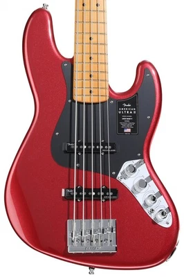 Fender American Ultra II Jazz Bass V - Sinister Red, Maple Fingerboard - Image 1 of 4