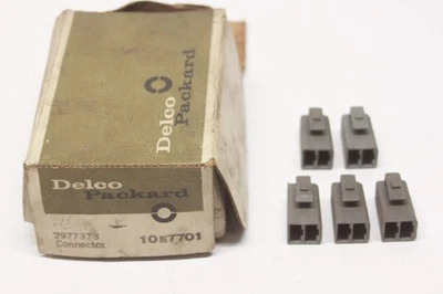 Lote de 5 conectores de arnés de cableado eléctrico vintage NOS Delco Packard 2977373 Foto 1 de 4