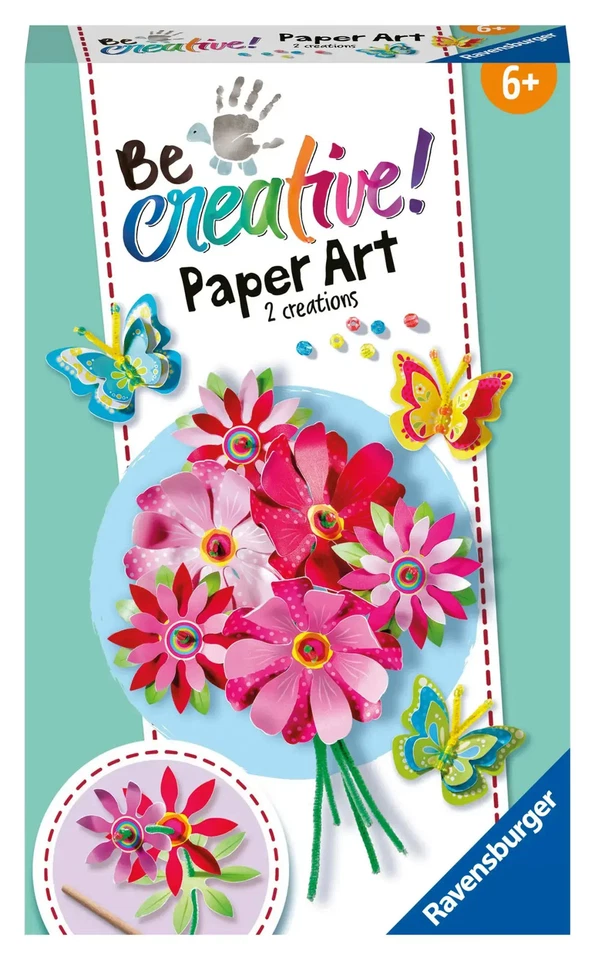 BeCreative Paper Art Flowers & Butterflies, DIY für Kinder ab 6 Jahren | Spiel - Bild 1 von 1