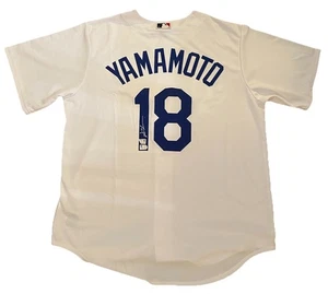 Yoshinobu Yamamoto Los Angeles Dodgers Signed Autographed Jersey Fanatics - Picture 1 of 3